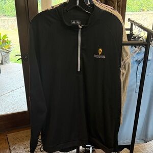 Adidas Black Quarter-Zip Pullover w/Golf club of HoustonLogo size Large